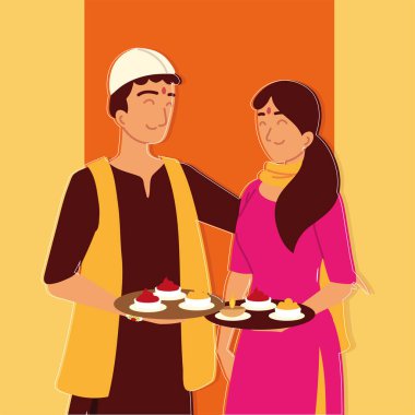 Hindu insanlar ve yiyecek.