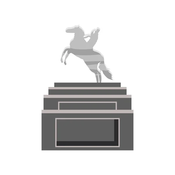 Horseman on horse statue — Stock Vector