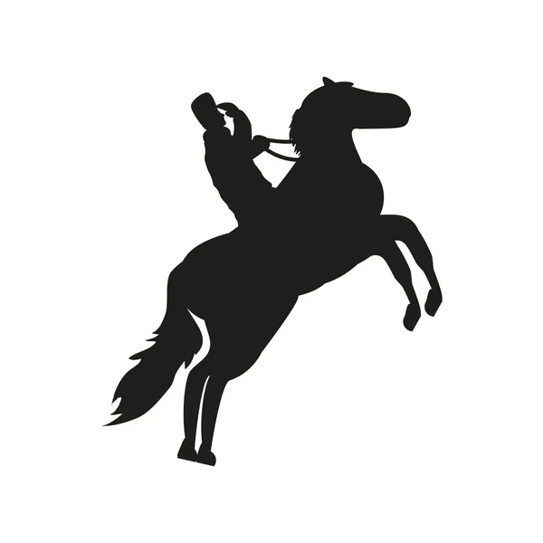 Salute soldier riding horse — Stockvektor