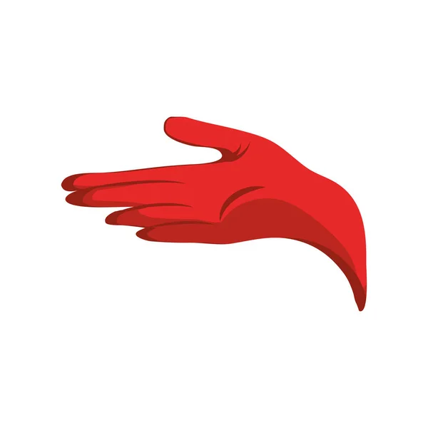 Red open hand — Image vectorielle