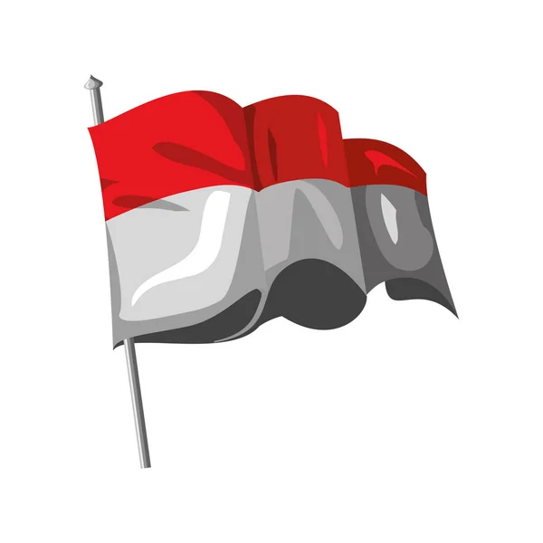 Waving indonesia flag — Stock Vector