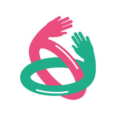 Bilezikler arkadaşlık şekilli eller