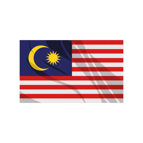 Malasia bandera nacional — Vector de stock