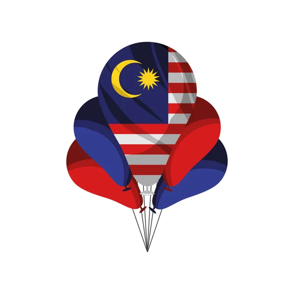 Tanda malaysia dalam balon - Stok Vektor