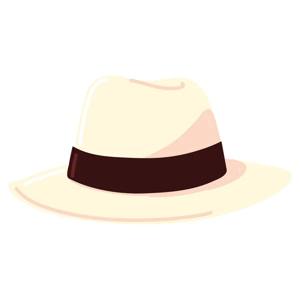Εκλεκτό ψάθινο καπέλο — Διανυσματικό Αρχείο