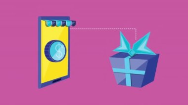 Akıllı telefon ve hediye ile online alışveriş teknolojisi