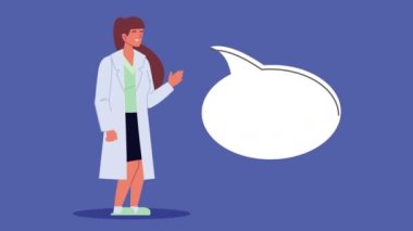 Doktor kadın doktor konuşuyor.