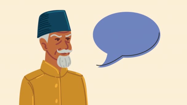 Indische Kultur alter Mann im Gespräch