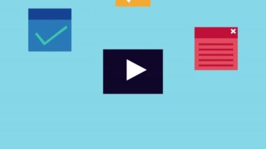 Sosyal medya simgeleri şablon canlandırması