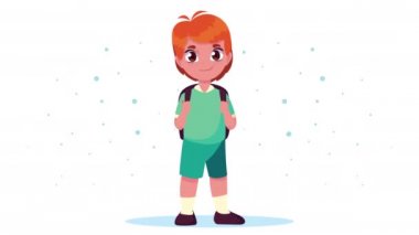 Kızıl saçlı okul çocuğuyla okul animasyonuna geri dönüyorum.
