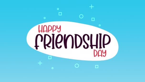 幸せな友情の日のお祝いアニメーション — ストック動画