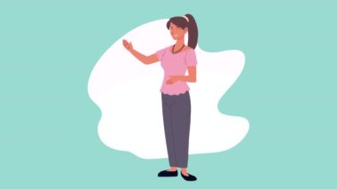 Genç kadın karakter canlandırması