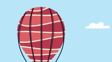 İyi yolculuklar balonla yazılıyor sıcak hava