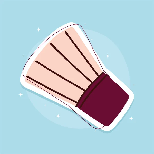 Brosse de maquillage cosmétique — Image vectorielle
