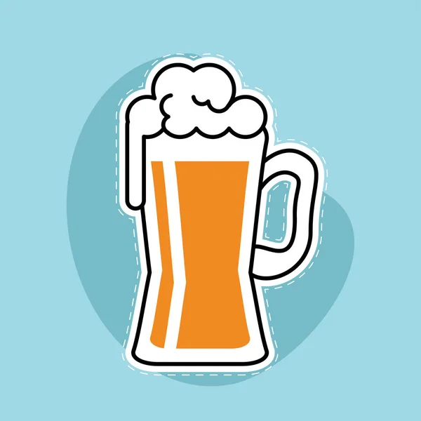 Großes Bier trinken — Stockvektor