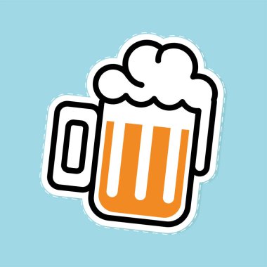 Köpüklü bira bardağı.