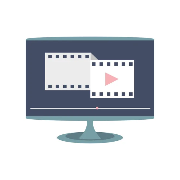 Video movie computer — Stock Vector