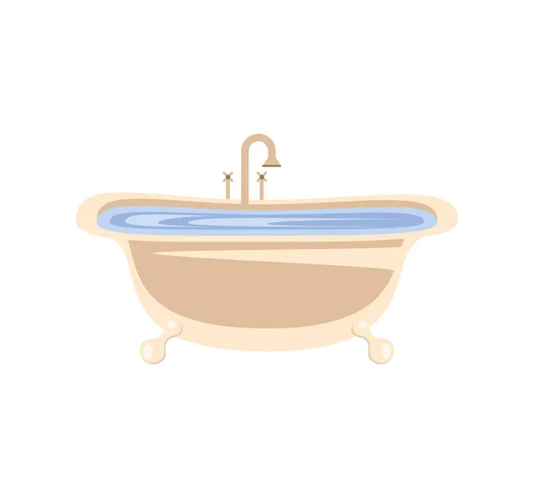 Bathtub with tap — Stock Vector