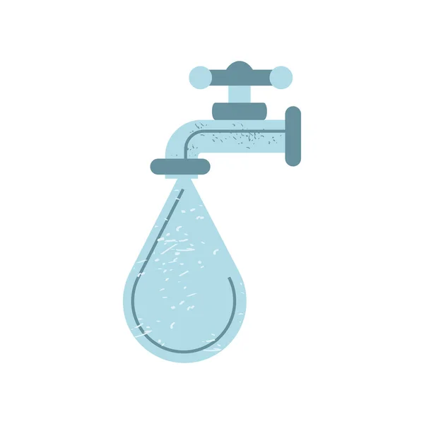 Tap and water drop — Stock Vector