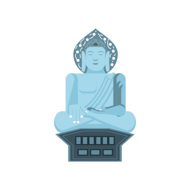 Buddha lotus pozisyonunda.