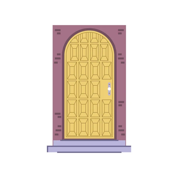 Zlaté přední dveře — Stockový vektor