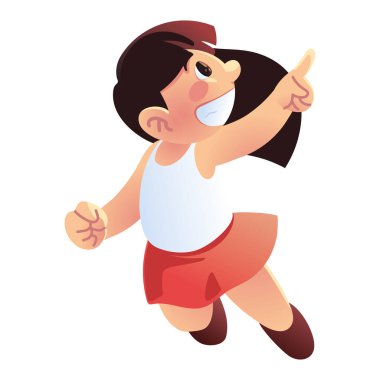 mosolygó lány jumping