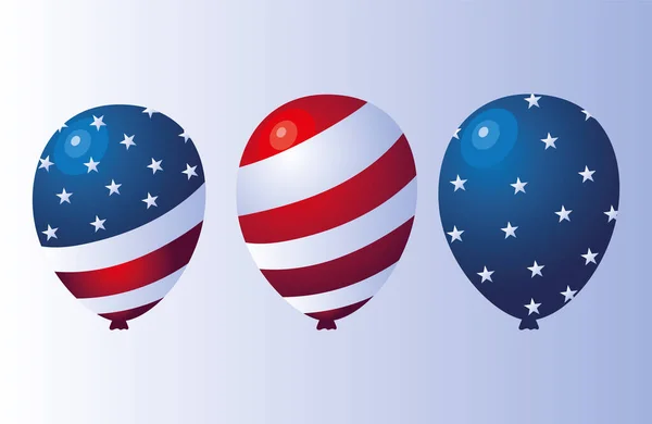 USAs flaggballonger — Stock vektor