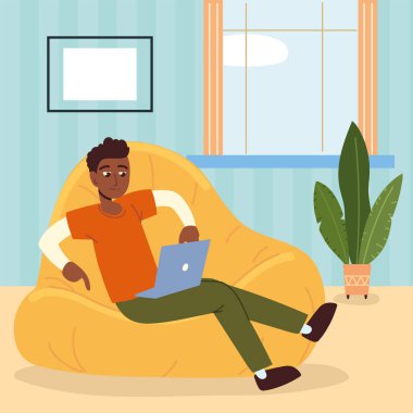 freelancer man with laptop