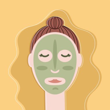 woman apply mask clay