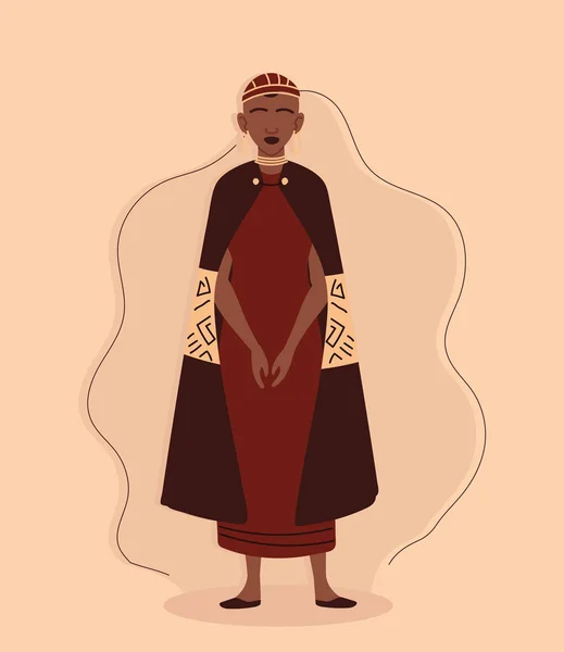 African female aboriginal — Stok Vektör