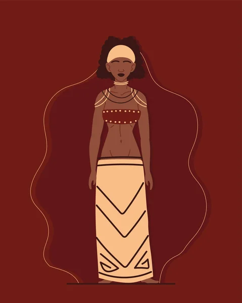 Woman aboriginal or indigenous — Vector de stock