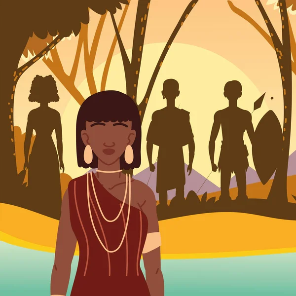 Aboriginal people of africa — стоковый вектор