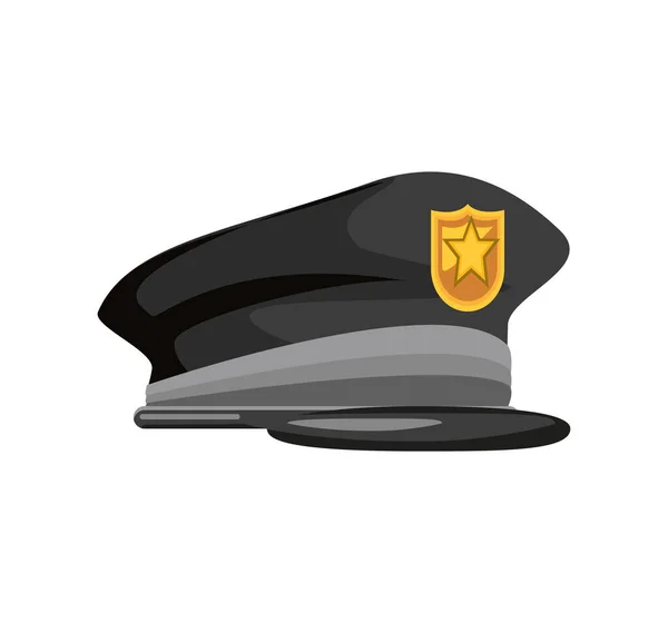 Uniforme chapeau police — Image vectorielle