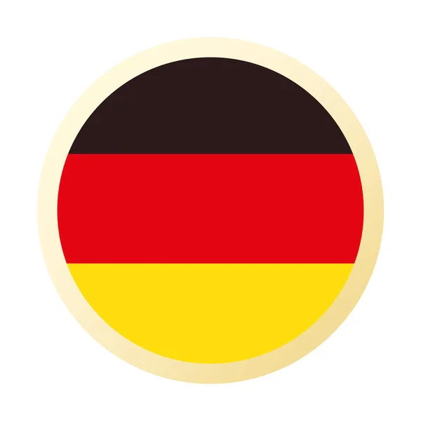 Round germany flag — Stock Vector