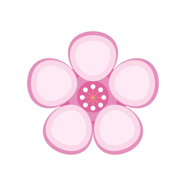 Rosa Blume Natur — Stockvektor