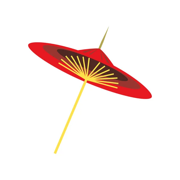 Oriental umbrella accessory — Stock Vector