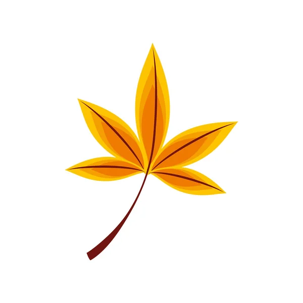 Feuille jaune automne — Image vectorielle