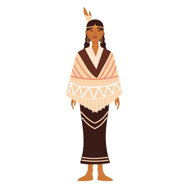 Indigène femelle indigène — Image vectorielle