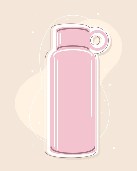 Accessoire thermos en plastique — Image vectorielle