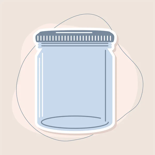 Γυάλινο βάζο με καπάκι — Διανυσματικό Αρχείο