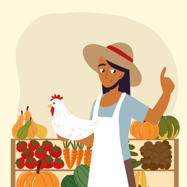 Çiftçi organik yerel üretim