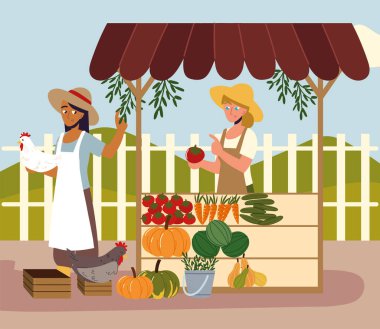 Kadınlar yerel gıda pazarında