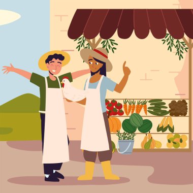 Yerel organik pazardaki çift