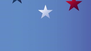 ABD yıldız desenli kutlama günü animasyonu