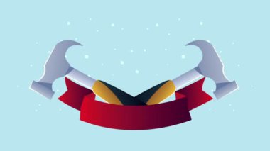 Çekiç aletleriyle mutlu işçi günü animasyonları