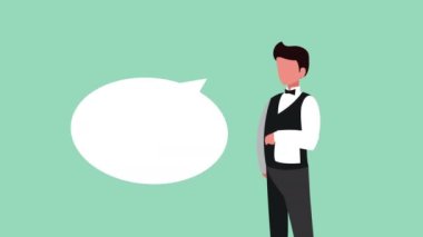 garsonluk işçisi karakter canlandırması