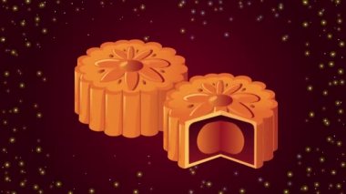 Ay çörekleriyle sonbahar festivali animasyonu