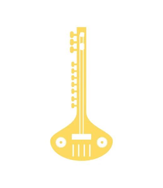 Sitar geleneksel Hint enstrümanı — Stok Vektör