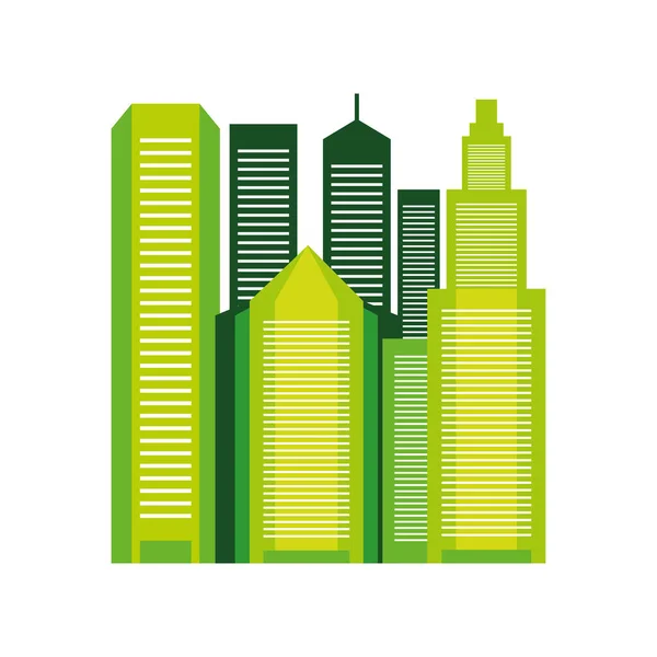 Ciudad urbana ecológica — Vector de stock