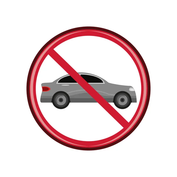 Förbud skylt bil — Stock vektor
